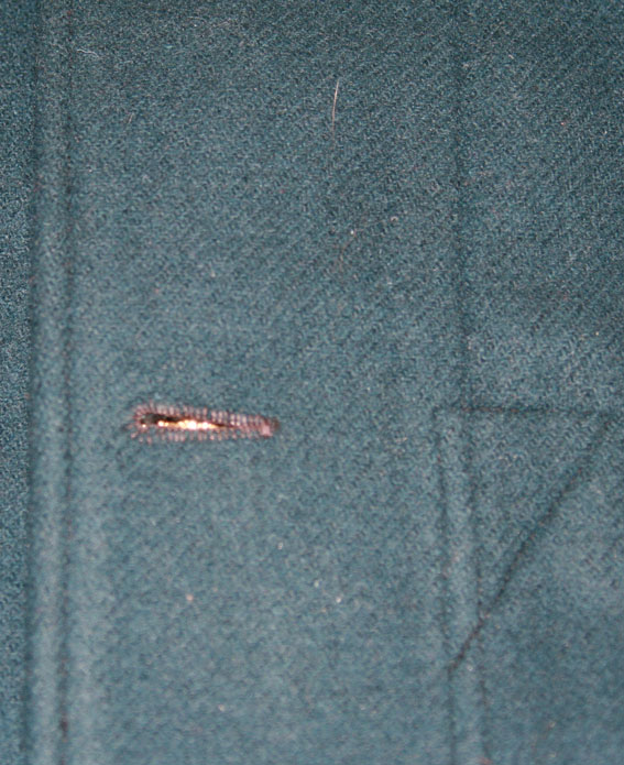 Hand stitched buttonhole