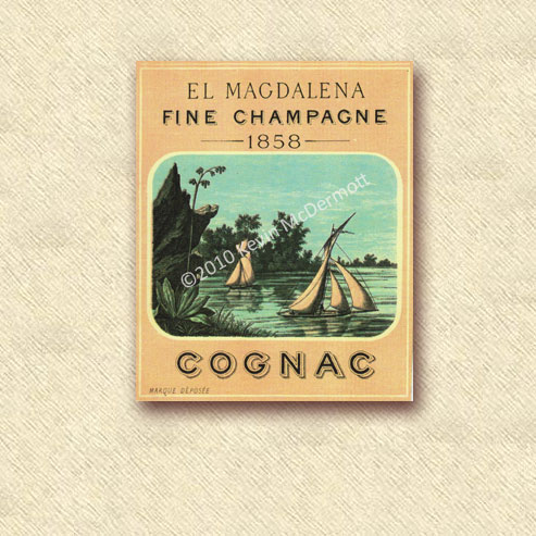 El Magdalena Fine Champagne Cognac Label