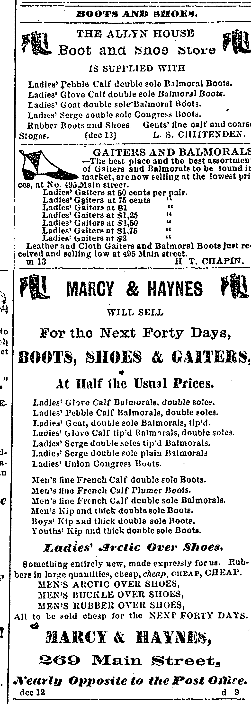 Hartford Daily Courant 12-20-1862.