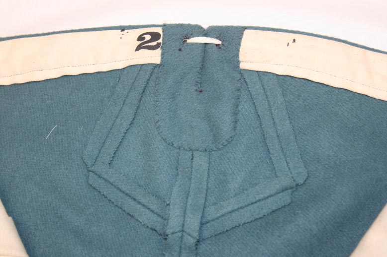 Rear Waistband detail showing markings and reinforcement.