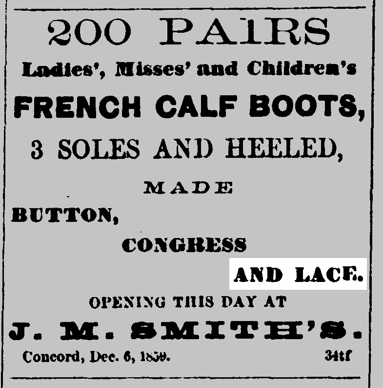 Advertisement Independent Democrat, March 1st, 1860.