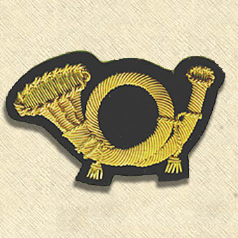 Embroidered Infantry Bugle #4
