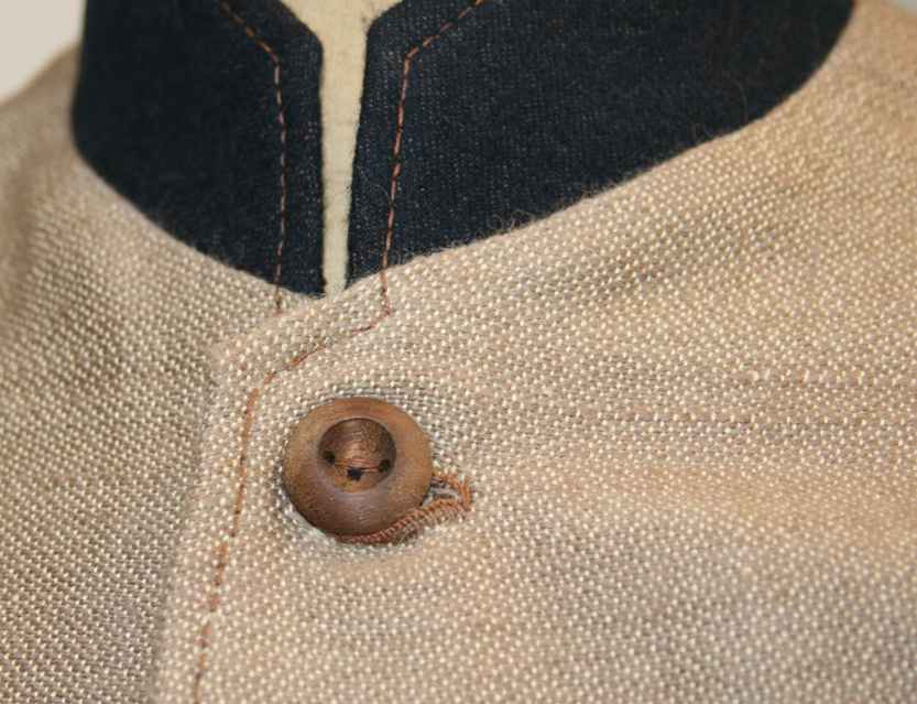 Collar and Button Detail.