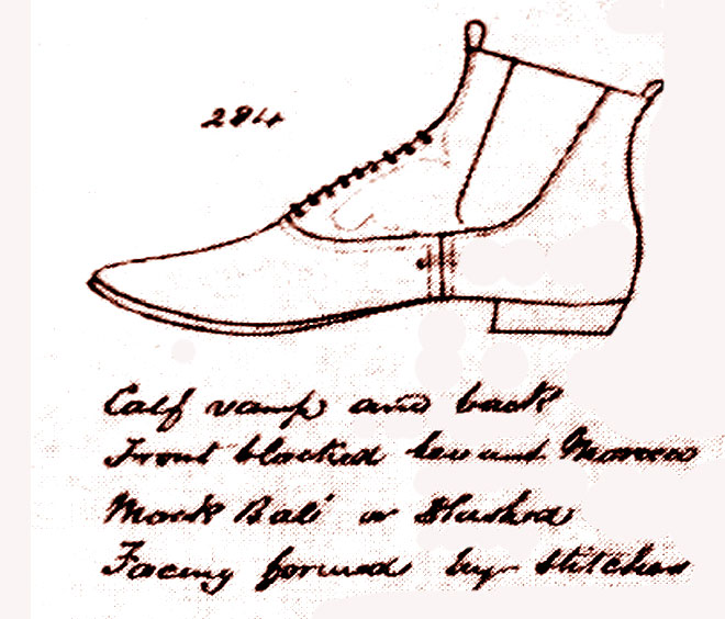 1865 Shoe maker's catalog entry