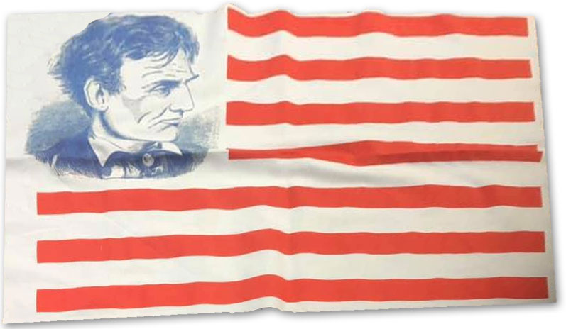 1860 Campaign Flag Lincoln Profile