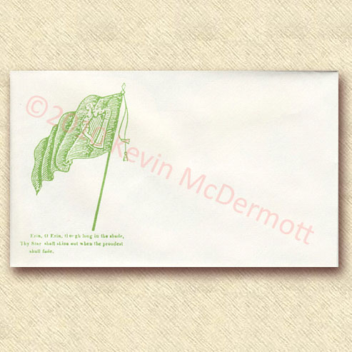 Irish Patriotic Envelope, The Green Flag of Erin (sold by the do