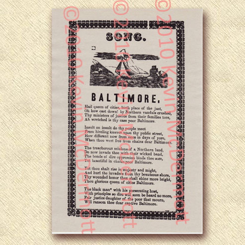 Southern (or sympathizing) Ballad: “Song. Baltimore.”