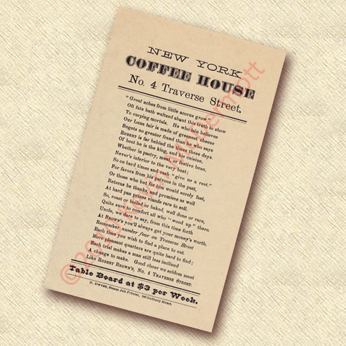 New York Coffee House Handbill